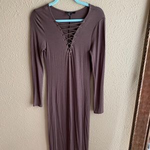 Long sleeved maxi dress